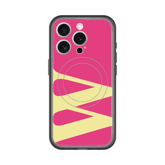スリムプロテクションプレミアムケース with MagSafe［ オリジナル - initial color - W pink ］