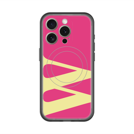 スリムプロテクションプレミアムケース with MagSafe［ オリジナル - initial color - W pink ］