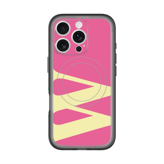 スリムプロテクションプレミアムケース with MagSafe［ オリジナル - initial color - W pink ］