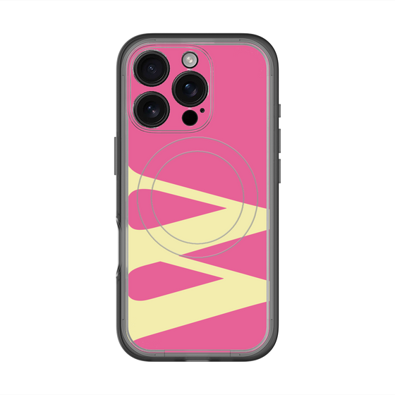 スリムプロテクションプレミアムケース with MagSafe［ オリジナル - initial color - W pink ］