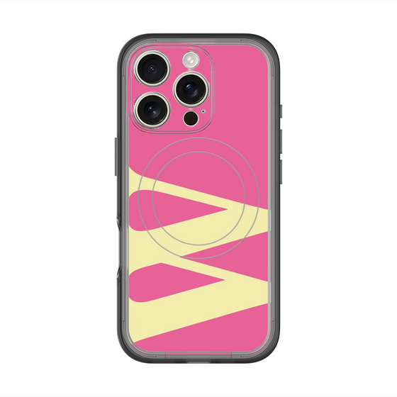 スリムプロテクションプレミアムケース with MagSafe［ オリジナル - initial color - W pink ］