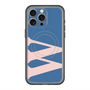 スリムプロテクションプレミアムケース with MagSafe［ オリジナル - initial color - W navy ］