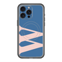スリムプロテクションプレミアムケース with MagSafe［ オリジナル - initial color - W navy ］