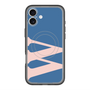 スリムプロテクションプレミアムケース with MagSafe［ オリジナル - initial color - W navy ］