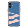 スリムプロテクションプレミアムケース with MagSafe［ オリジナル - initial color - W navy ］