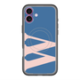 スリムプロテクションプレミアムケース with MagSafe［ オリジナル - initial color - W navy ］