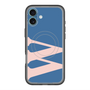 スリムプロテクションプレミアムケース with MagSafe［ オリジナル - initial color - W navy ］
