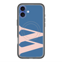 スリムプロテクションプレミアムケース with MagSafe［ オリジナル - initial color - W navy ］