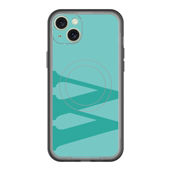 スリムプロテクションプレミアムケース with MagSafe［ オリジナル - initial color - W light green ］