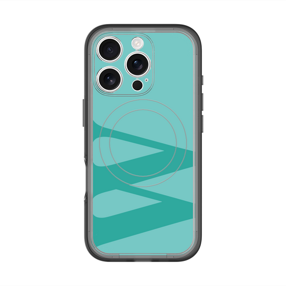 スリムプロテクションプレミアムケース with MagSafe［ オリジナル - initial color - W light green ］