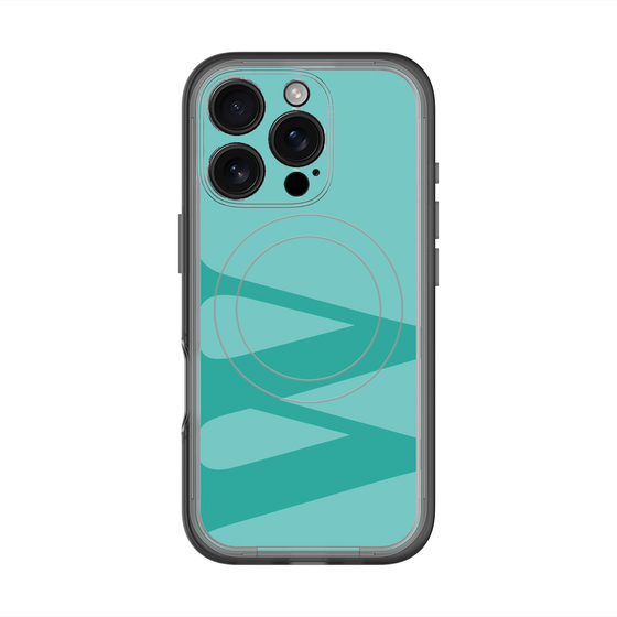 スリムプロテクションプレミアムケース with MagSafe［ オリジナル - initial color - W light green ］