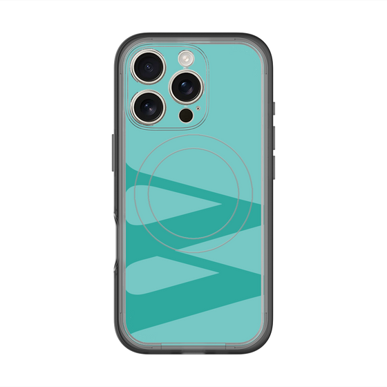 スリムプロテクションプレミアムケース with MagSafe［ オリジナル - initial color - W light green ］