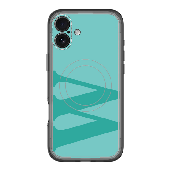 スリムプロテクションプレミアムケース with MagSafe［ オリジナル - initial color - W light green ］