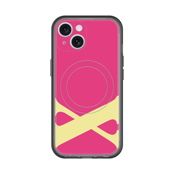 スリムプロテクションプレミアムケース with MagSafe［ オリジナル - initial color - X pink ］