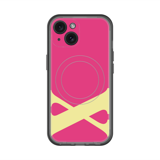 スリムプロテクションプレミアムケース with MagSafe［ オリジナル - initial color - X pink ］