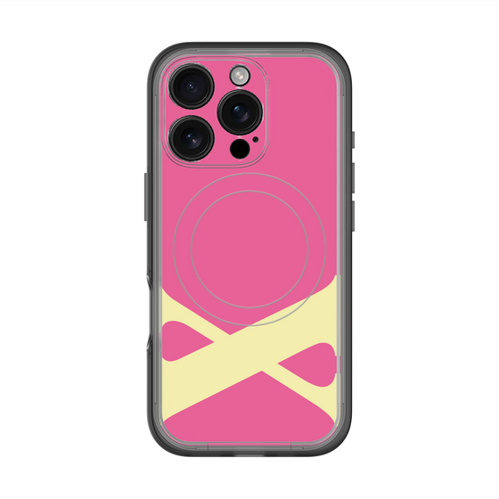 スリムプロテクションプレミアムケース with MagSafe［ オリジナル - initial color - X pink ］