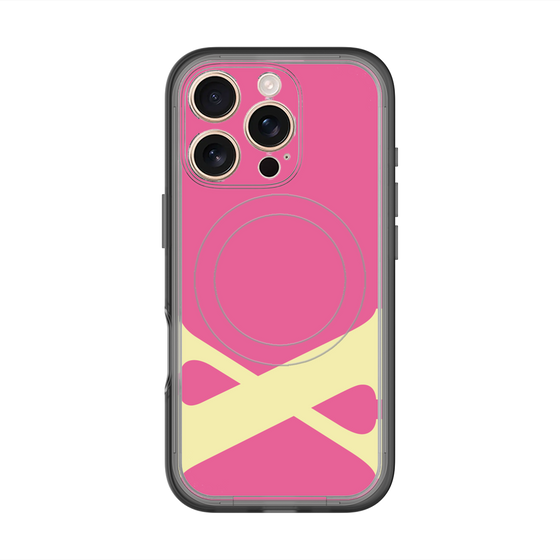 スリムプロテクションプレミアムケース with MagSafe［ オリジナル - initial color - X pink ］