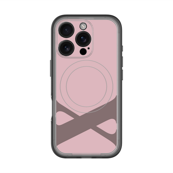 スリムプロテクションプレミアムケース with MagSafe［ オリジナル - initial color - X dusty pink ］