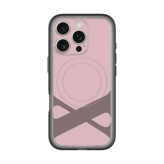 スリムプロテクションプレミアムケース with MagSafe［ オリジナル - initial color - X dusty pink ］