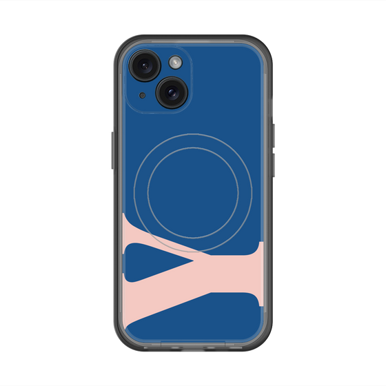 スリムプロテクションプレミアムケース with MagSafe［ オリジナル - initial color - Y navy ］