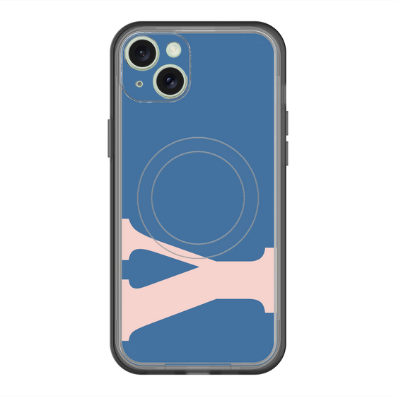 スリムプロテクションプレミアムケース with MagSafe［ オリジナル - initial color - Y navy ］