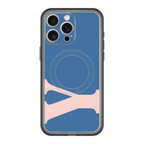 スリムプロテクションプレミアムケース with MagSafe［ オリジナル - initial color - Y navy ］