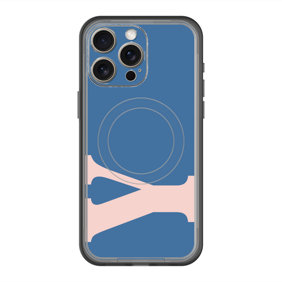 スリムプロテクションプレミアムケース with MagSafe［ オリジナル - initial color - Y navy ］