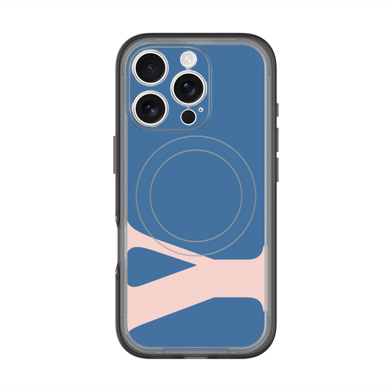 スリムプロテクションプレミアムケース with MagSafe［ オリジナル - initial color - Y navy ］