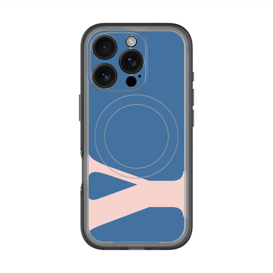 スリムプロテクションプレミアムケース with MagSafe［ オリジナル - initial color - Y navy ］