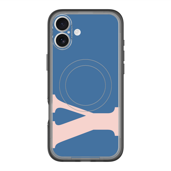 スリムプロテクションプレミアムケース with MagSafe［ オリジナル - initial color - Y navy ］