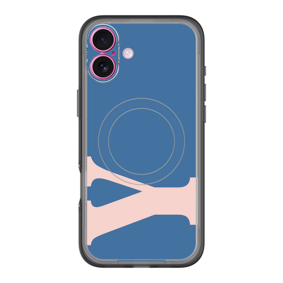 スリムプロテクションプレミアムケース with MagSafe［ オリジナル - initial color - Y navy ］