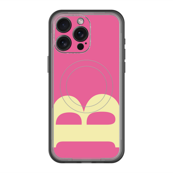スリムプロテクションプレミアムケース with MagSafe［ オリジナル - initial color - B pink ］