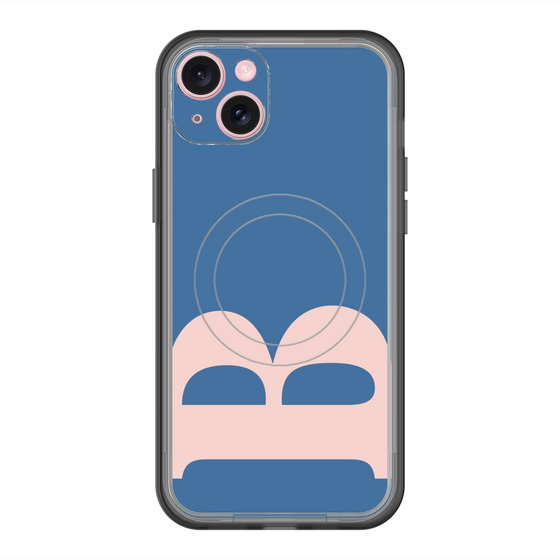 スリムプロテクションプレミアムケース with MagSafe［ オリジナル - initial color - B navy ］