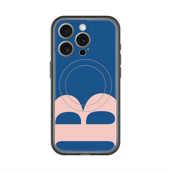 スリムプロテクションプレミアムケース with MagSafe［ オリジナル - initial color - B navy ］