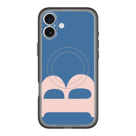 スリムプロテクションプレミアムケース with MagSafe［ オリジナル - initial color - B navy ］