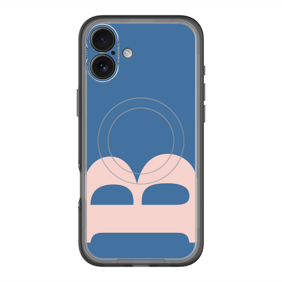スリムプロテクションプレミアムケース with MagSafe［ オリジナル - initial color - B navy ］