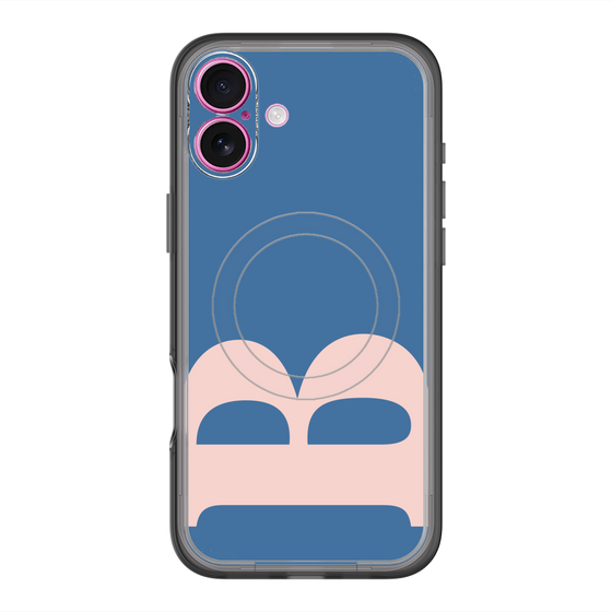 スリムプロテクションプレミアムケース with MagSafe［ オリジナル - initial color - B navy ］