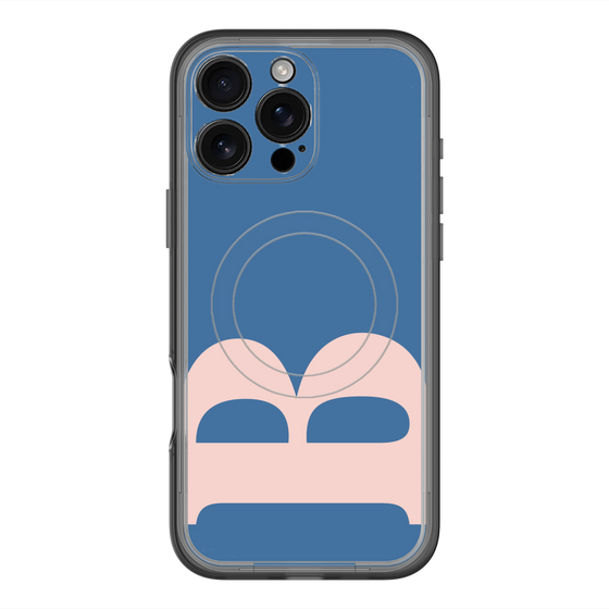 スリムプロテクションプレミアムケース with MagSafe［ オリジナル - initial color - B navy ］