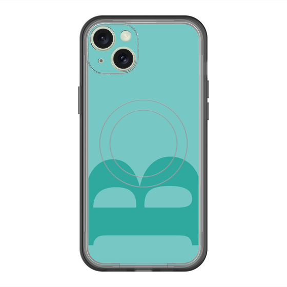 スリムプロテクションプレミアムケース with MagSafe［ オリジナル - initial color - B light green ］