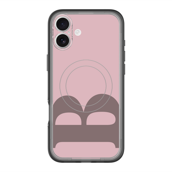 スリムプロテクションプレミアムケース with MagSafe［ オリジナル - initial color - B dusty pink ］