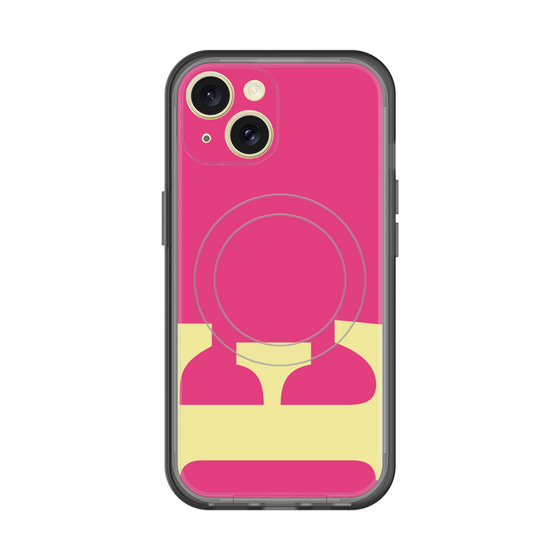 スリムプロテクションプレミアムケース with MagSafe［ オリジナル - initial color - E pink ］