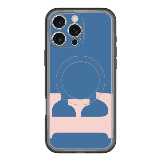 スリムプロテクションプレミアムケース with MagSafe［ オリジナル - initial color - E navy ］