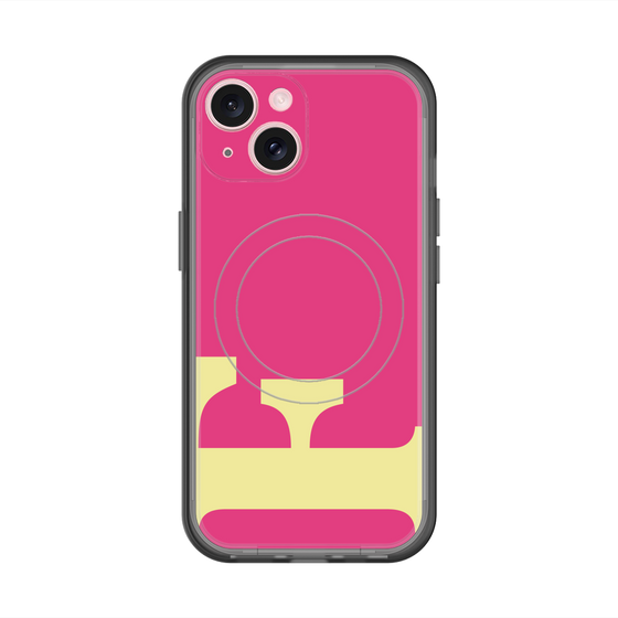 スリムプロテクションプレミアムケース with MagSafe［ オリジナル - initial color - F pink ］
