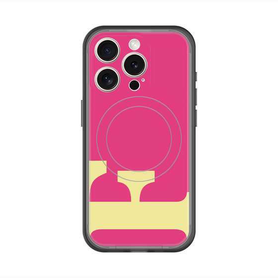 スリムプロテクションプレミアムケース with MagSafe［ オリジナル - initial color - F pink ］