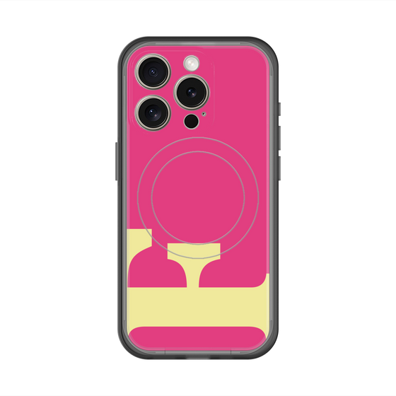 スリムプロテクションプレミアムケース with MagSafe［ オリジナル - initial color - F pink ］