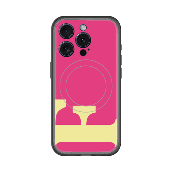 スリムプロテクションプレミアムケース with MagSafe［ オリジナル - initial color - F pink ］
