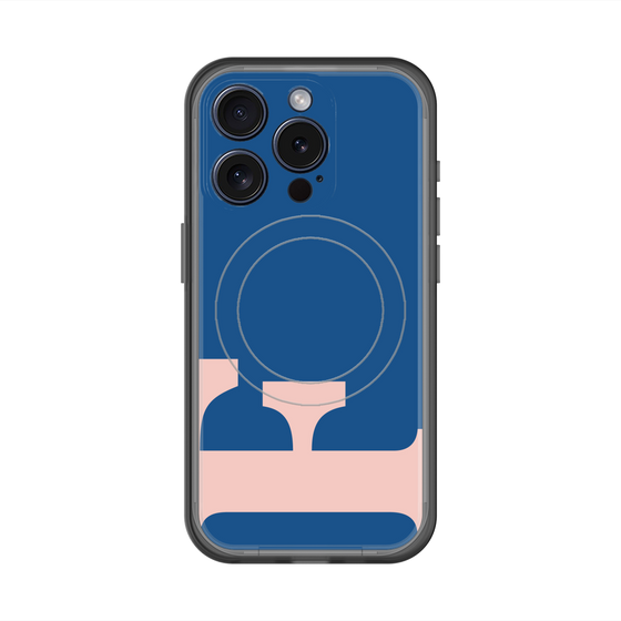 スリムプロテクションプレミアムケース with MagSafe［ オリジナル - initial color - F navy ］