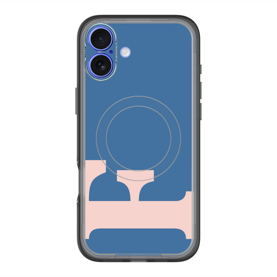 スリムプロテクションプレミアムケース with MagSafe［ オリジナル - initial color - F navy ］