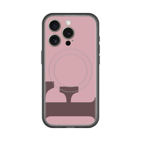 スリムプロテクションプレミアムケース with MagSafe［ オリジナル - initial color - F dusty pink ］