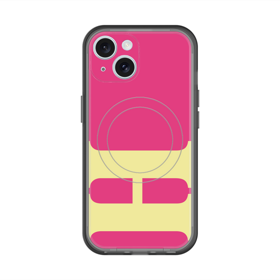 スリムプロテクションプレミアムケース with MagSafe［ オリジナル - initial color - H pink ］